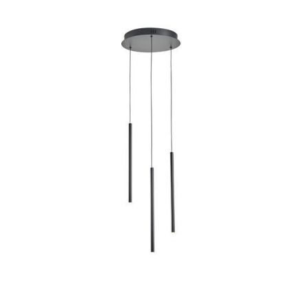 Κρεμαστό Φωτιστικό Αλουμίνιο LED 6W 600Lm  3000K - Μαύρο - CASCADE