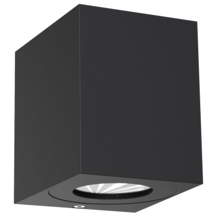Επίτοιχο Φωτιστικό Canto Kubi 2 LED 10.6W Αλουμίνιο Μαύρο IP44