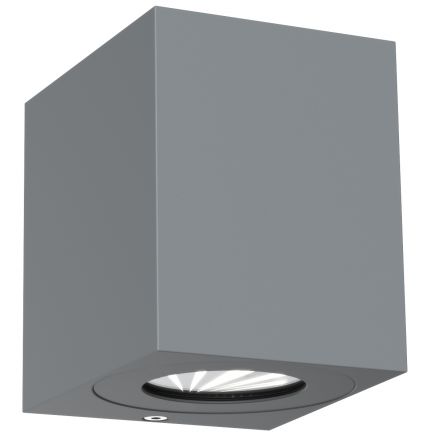 Επίτοιχο Φωτιστικό Canto Kubi 2 LED 10.6W Αλουμίνιο Γκρι IP44