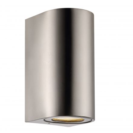 Επίτοιχο Φωτιστικό Canto Maxi 2 LED 2xGU10 Stainless Steel IP44