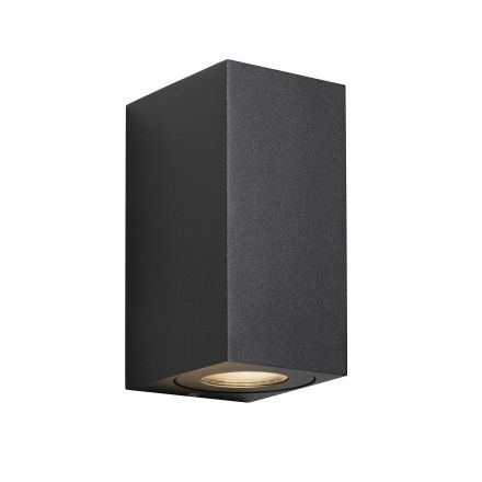 Επίτοιχο Φωτιστικό Canto Maxi Kubi 2 LED 2xGU10 Αλουμίνιο Μαύρο IP44