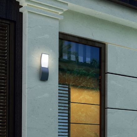 ACA Απλίκα Τοίχου Carvo LED SMD 7W IP65 Σκούρο Γκρι