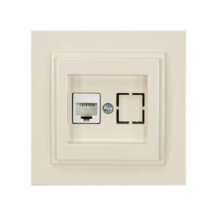 Πρίζα Data CAT 6 RJ 45 MONH Μπεζ MONO