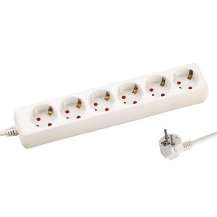 Πολυπριζο 6 Θεσεων Με Καλωδιο 3X1,5Mm 3M Με Προστασια Επαφων