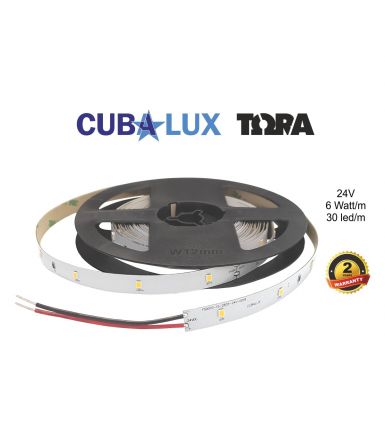 Ταινία LED ΤΩΡΑ 6W/m 24V IP68 5m - 3000K