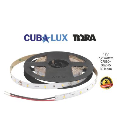 Cubalux Ταινία LED ΤΩΡΑ 6W/m 12V IP65 5m 3000K