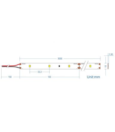 Tαινία LED ΤΩΡΑ 6W/m 12V IP20 5m - 6000K