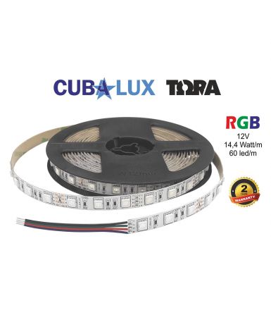 Ταινία LED ΤΩΡΑ 14.4W/m 12V IP20 5m - RGB