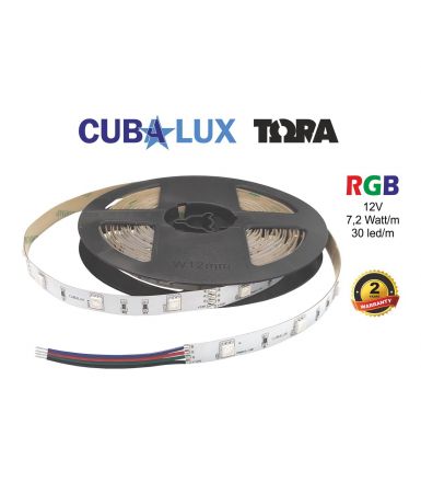 Ταινία LED ΤΩΡΑ 7.2W/m 12V IP65 5m - RGB