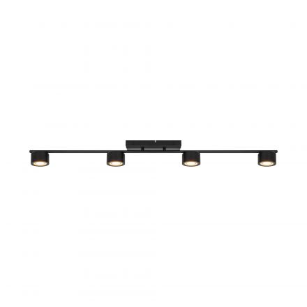 4 Spot Οροφής Clyde LED 16W Μεταλλικό Μαύρο