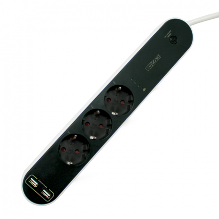 ACA Πολύπριζο WI-FI 3-Θέσεων 16A 250V 3680W max & 2 USB 2,4A 5V