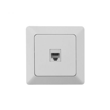 Πρίζα Data RJ45 Χωνευτή Λευκή