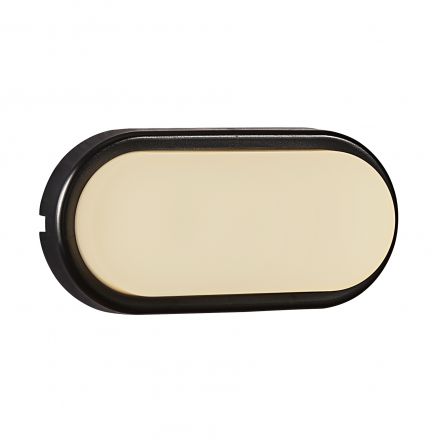 Επίτοιχο Φωτιστικό Cuba Oval LED 14W Πλαστικό Μαύρο IP54