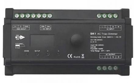 Cubalux AC Triac Dimmer Ράγας DMX512 RF Ποτενσιομετρο