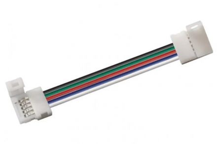 Cubalux Connector RGBW Ενδιάμεσος 10mm με Καλώδιο 15cm