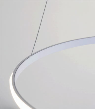 Cubalux Κύκλος Αλουμινίου 60cm Με Κάλλυμα Οπάλ Λευκό (Εξωτερικός Φωτισμός)