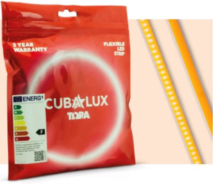 Cubalux Ταινία LED COB ΤΩΡΑ Dotless 3W/m 24V IP20 5m 2700K