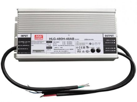 Cubalux Τροφοδοτικό Meanwell Σταθερής Τάσης 480W 48Vdc IP67 PFC