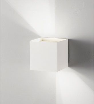 Απλίκα Εξωτερικού Χώρου LED 2x5W 3000K Cube IP54 Λευκή