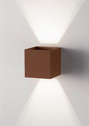 Απλίκα Εξωτερικού Χώρου LED 2x5W 3000K Cube IP54 Corten