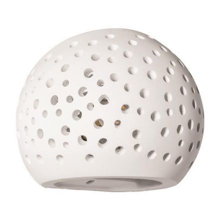 Απλίκα Τοιχου Οβαλ Διατρητη Γυψινη G9 1X6W 150X125X115
