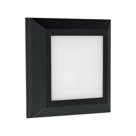 Φωτιστικό Τοίχου SLIM LED 3W IP65 230V 3CCT 125X125mm Μαύρο PRO Arte Illumina