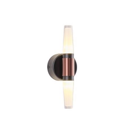 Απλίκα Τοίχου Αλουμινίου LED 6W 3000K 600Lm Φ80X240mm Μαύρο-Χρυσό ARTE ILLUMINA VELAS