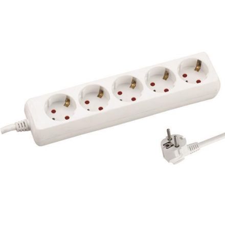 Πολυπριζο 5 Θεσεων Με Καλωδιο 3X1,5Mm 5M Με Προστασια Επαφων