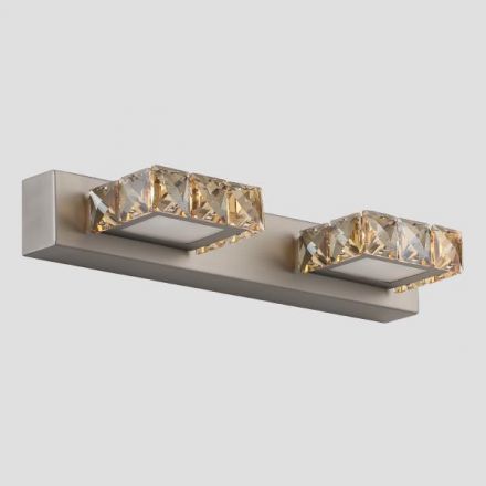 Φωτιστικό Μπάνιου LED 6W 4000Κ Τετράγωνο 2Φ 320X50X116 Νίκελ