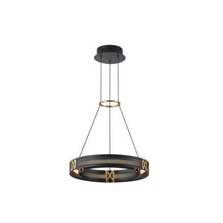 Κρεμαστό Φωτιστικό Αλουμίνιο LED 21W 2100Lm  3000K - Μαύρο-Χρυσό - LUIS