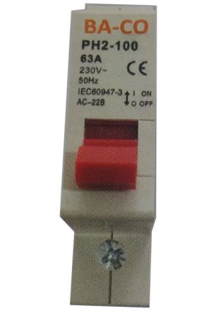 Μονοπολικός Διακόπτης Ράγας 40A 230/400V