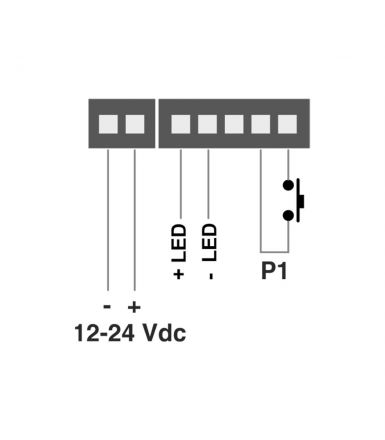 Cubalux Dimmer 12/24Vdc 5A RF-Push Button