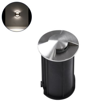 UNDERGROUND-RENA Χωνευτό Φωτιστικό Σποτ Δαπέδου Two Sided LED 1W 115lm 30° 24V - IP68 - 4500K - Ανοξείδωτο Ατσάλι 