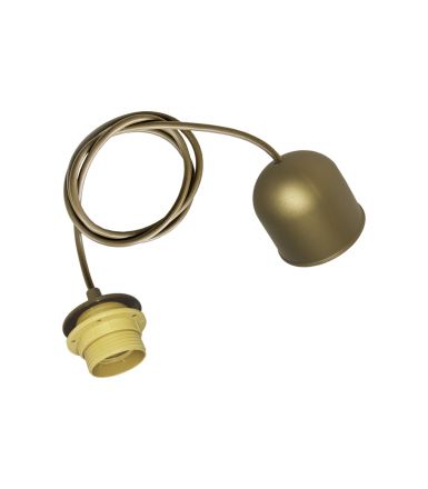 Cubalux Ανάρτηση 0.80cm Με Ντουί Ε27 Και Ροδέλα Χρυσό