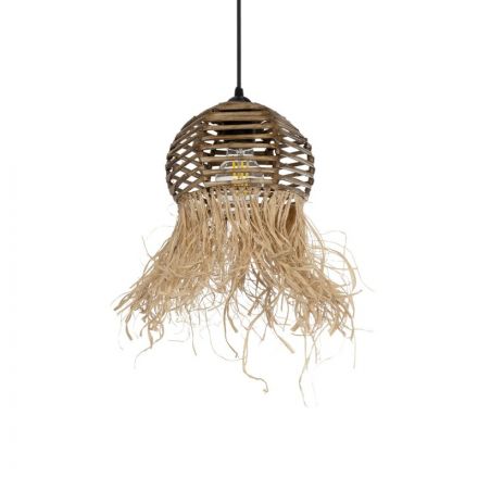 RIKTA 205-0077 Κρεμαστό Φωτιστικό Boho 1xE27 Μπεζ