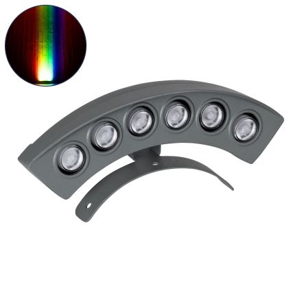 TREELIGHT-PLANTE Κυρτό Wall Washer για Φυτά - Δέντρα LED 6W 630lm 15° 24V - IP67 - RGBW DMX512 - Γκρι Ανθρακί 