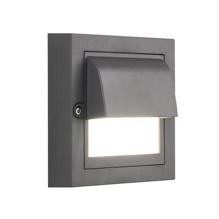 Φωτιστικό Τοίχου LED 6W 135X135X55 3CCT IP65 Γραφίτης 