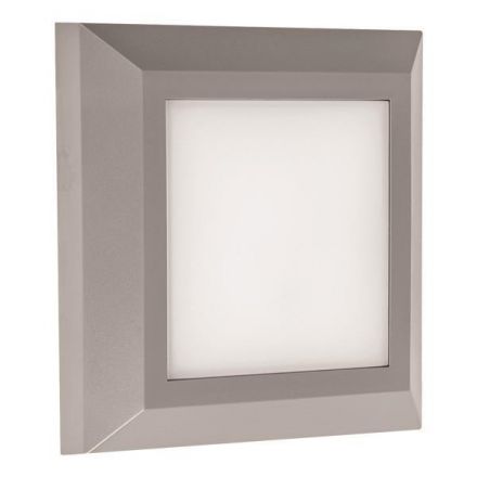 Φωτιστικό Τοίχου SLIM LED 3W IP65 230V 3000K 125X125mm Γκρι PRO