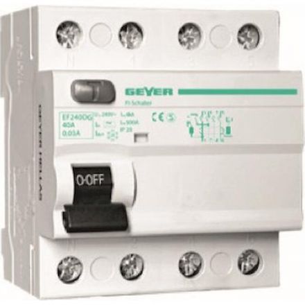 GEYER Ρελέ Διαφυγής 4P 100A 500mA AC