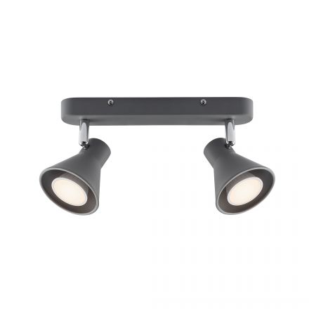 Επίτοιχο Spot LED 2xGU10 Eik Μεταλλικό Γκρι