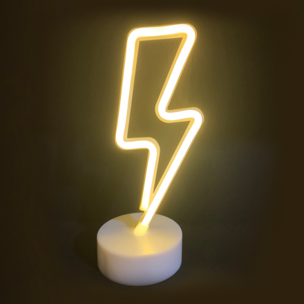 ΑΣΤΡΑΠΗ, 34 NEON LED Λαμπάκια Με Μπαταρία (3xAA)/USB, Θερμό Λευκό, IP20, 11x10x28cm