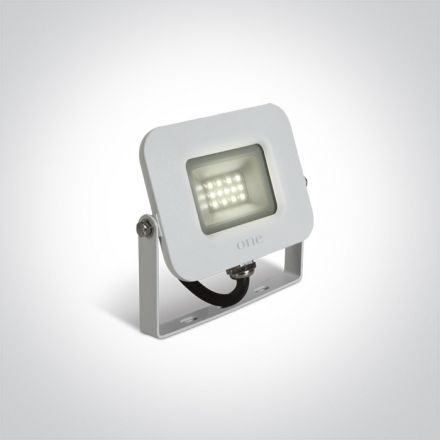 One Light Προβολέας SMD LED 10W 4000K Αλουμίνιο Λευκό 230V IP65