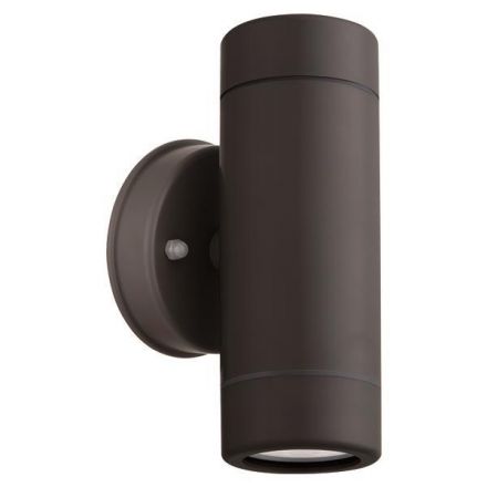 Απλίκα Τοίχου UP-DOWN Στρογγυλή ΠΛΑΣΤΙΚΗ IP65 GU10 Μαύρο