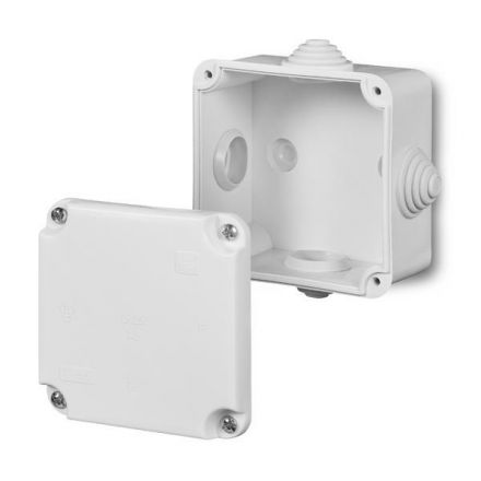 Μπουάτ Εξωτερικό 92x92x50 Με Βίδα IP55 Λευκό IK04