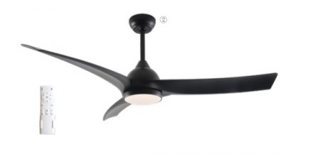 Ανεμιστήρας Οροφής 45W με Φως 24W - Μαυρος / Dimmable