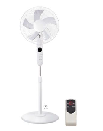 Ανεμιστήρας με Ορθοστάτη Φ45 55W - 5 Διάφανα Πτερύγια - Λευκός
