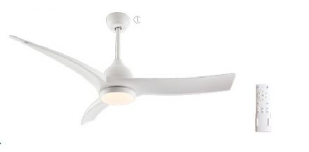 Ανεμιστήρας Οροφής 45W με Φως 24W - Λευκος / Dimmable