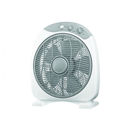 Ανεμιστήρας Τετράγωνος Επιδαπέδιος 40W Με 5 Πτερύγια Φ30 - Λευκός-Γκρι