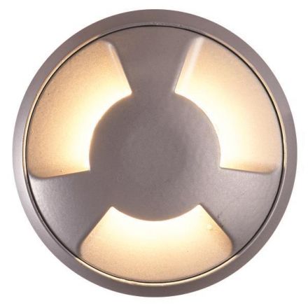 Φωτιστικό Δαπέδου ΕΞΩΤΕΡΙΚΟ 3F LED 3W IP65 12V Φ68X24mm Μαύρο PRO