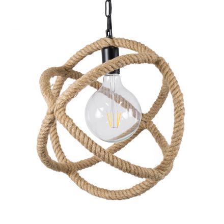 BALANCE 01596 Vintage Κρεμαστό Φωτιστικό Οροφής με Ντουί 1xE27 IP20 Μαύρο & Μπεζ